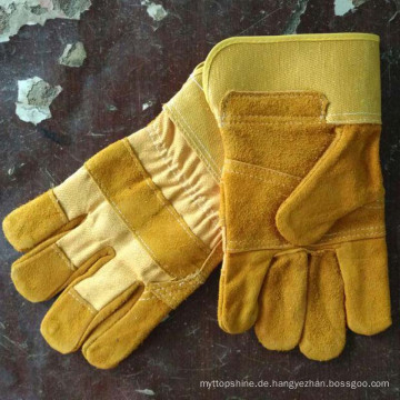 Hochwertige professionelle industrielle Kuh Split Leder Arbeitsschutz Handschuhe